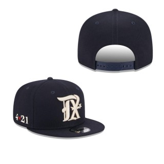 Texas Rangers Navy 2023 City Connect 9FIFTY Snapback Adjustable Hat