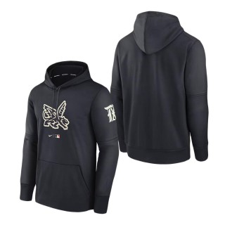 Texas Rangers Navy 2023 City Connect Pregame Performance Pullover Hoodie
