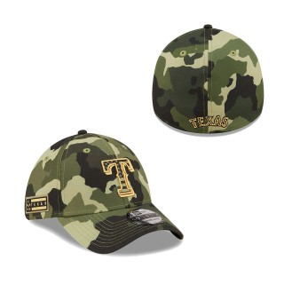 Texas Rangers New Era Camo 2022 Armed Forces Day 39THIRTY Flex Hat