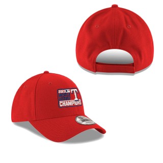 Texas Rangers Red 2023 World Series Champions Patch 9FORTY Adjustable Hat