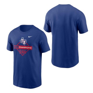 Texas Rangers Royal 2023 American League Champions Diamond Icon T-Shirt