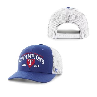 Texas Rangers Royal 2023 American League Champions Trucker Adjustable Cap