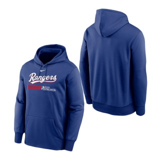 Texas Rangers Royal 2023 Postseason Authentic Collection Dugout Pullover Hoodie