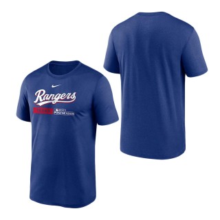 Texas Rangers Royal 2023 Postseason Authentic Collection Dugout T-Shirt