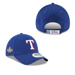 Texas Rangers Royal 2023 World Series Side Patch 9FORTY Adjustable Cap