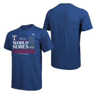 Texas Rangers Royal 2023 World Series Champions Locker Room Tri-Blend T-Shirt