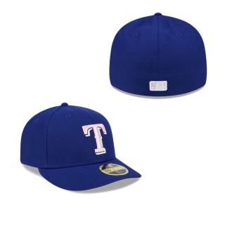 Texas Rangers Royal 2024 Mother's Day Low Profile 59FIFTY Fitted Hat