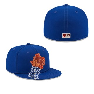 Texas Rangers Royal Meteor 59FIFTY Fitted Hat