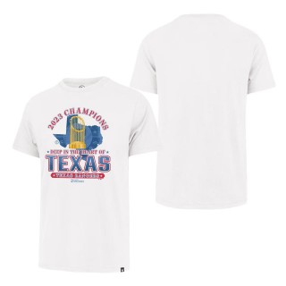 Texas Rangers White 2023 World Series Champions Local Playoff Franklin T-Shirt