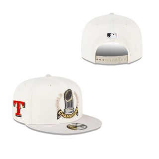 Texas Rangers White 2023 World Series Champions Parade 9FIFTY Snapback Adjustable Hat