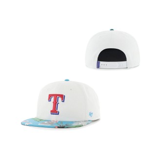 Men's Texas Rangers White Paradise Captain Snapback Hat
