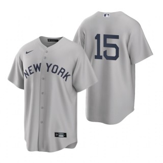 Thurman Munson Yankees Nike Gray 2021 Field of Dreams Replica Jersey