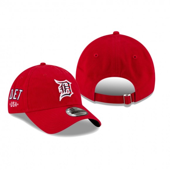 Detroit Tigers Red 4th of July 9TWENTY Adjustable Hat