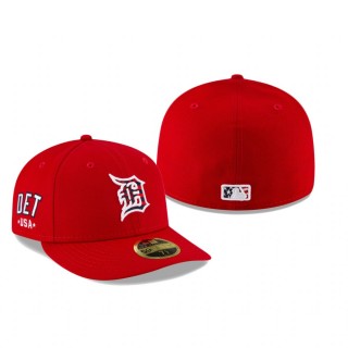 Tigers Red 4th of July Low Profile 59FIFTY Hat