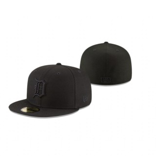 Tigers Black Blackout Basic 59Fifty Fitted Hat