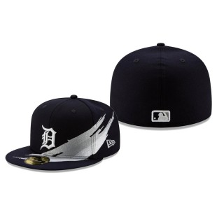 Tigers Navy Brush 59FIFTY Fitted Hat