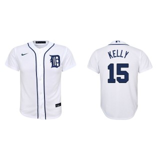 Youth Carson Kelly Tigers White Replica Home Jersey