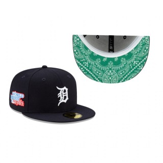Tigers Navy Green Paisley Undervisor 59FIFTY Fitted Hat