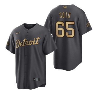 Men's Gregory Soto Detroit Tigers American League Charcoal 2022 MLB All-Star Game Replica Jersey