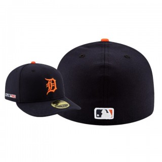 Men's Detroit Tigers Navy MLB 150th Anniversary Patch Low Profile 59FIFTY Fitted Hat