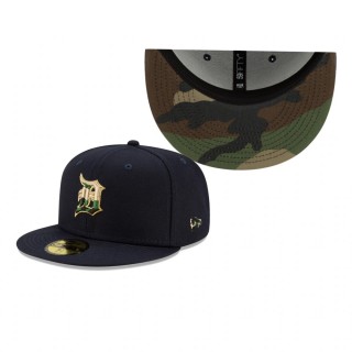 Tigers Navy Pop Camo Undervisor 59FIFTY Hat