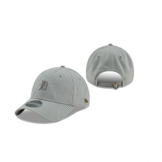 Detroit Tigers Gray Seersucker Black Label 9Twenty Adjustable Adjustable Hat
