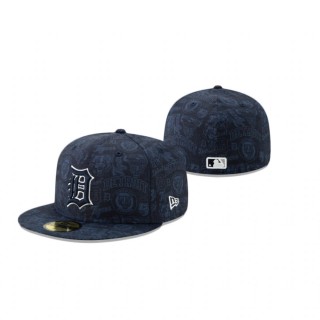 Tigers Blue Sketched 59Fifty Fitted Hat