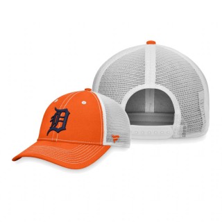 Detroit Tigers Orange White Sport Resort Trucker Snapback Hat