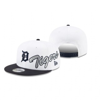 Detroit Tigers White Vintage 9FIFTY Snapback Hat