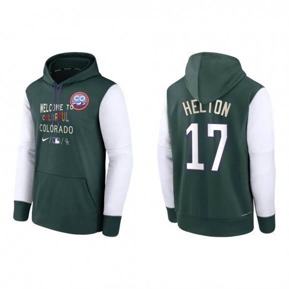 Todd Helton Colorado Rockies Green Authentic Collection 2022 City Connect Therma Performance Pullover Hoodie