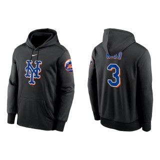 Tomas Nido New York Mets Black Logo Performance Pullover Hoodie