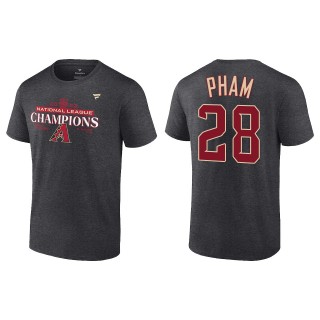 Tommy Pham Arizona Diamondbacks Charcoal 2023 National League Champions T-Shirt