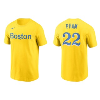 Men's Boston Red Sox Tommy Pham Gold City Connect Wordmark T-Shirt