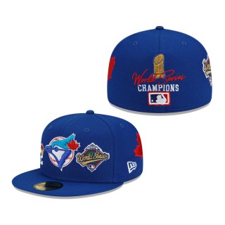 Toronto Blue Jays 2x World Series Champions Count the Rings 59FIFTY Fitted Hat Royal