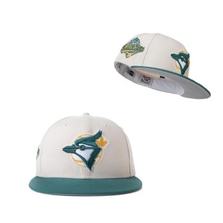 Toronto Blue Jays 6IX Gold Two Tone 59FIFTY Fitted White Teal