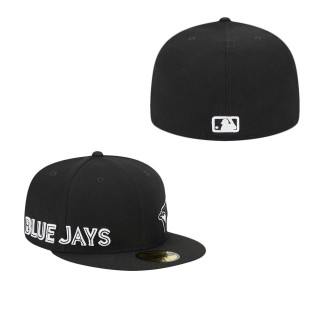 Toronto Blue Jays Black Jersey 59FIFTY Fitted Hat
