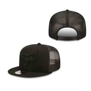 Men's Toronto Blue Jays Blackout Trucker 9FIFTY Snapback Hat