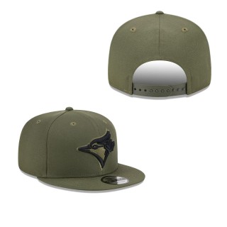 Men's Toronto Blue Jays Green 2023 Armed Forces Day 9FIFTY Snapback Adjustable Hat