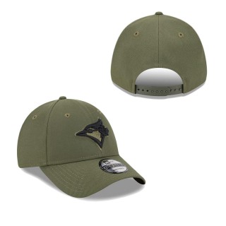 Men's Toronto Blue Jays Green 2023 Armed Forces Day 9FORTY Adjustable Hat