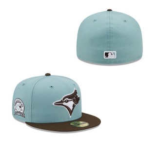 Men's Toronto Blue Jays Light Blue Brown 40th Anniversary Beach Kiss 59FIFTY Fitted Hat