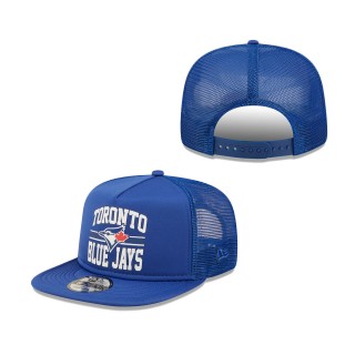 Toronto Blue Jays Logo 9FIFTY Trucker Snapback Hat Royal