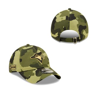 Toronto Blue Jays New Era Camo 2022 Armed Forces Day 9TWENTY Adjustable Hat