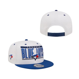 Toronto Blue Jays Retro Title 9FIFTY Snapback Hat White Royal