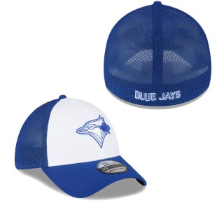 Toronto Blue Jays Royal White 2023 On-Field Batting Practice 39THIRTY Flex Hat