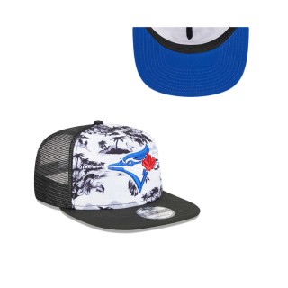 Toronto Blue Jays White Black Vacay 2.0 A-Frame Trucker 9FIFTY Snapback Hat