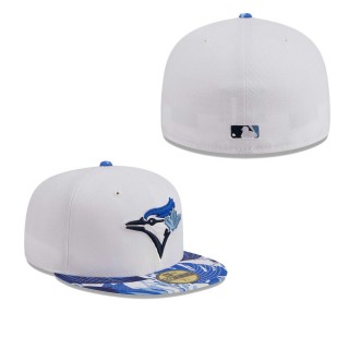 Toronto Blue Jays White Blue Flamingo 59FIFTY Fitted Hat