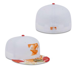 Toronto Blue Jays White Orange Flamingo 59FIFTY Fitted Hat