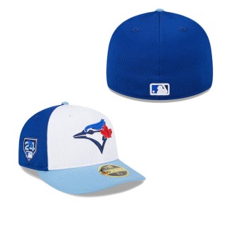 Toronto Blue Jays White Powder Blue 2024 Spring Training Low Profile 59FIFTY Fitted Hat