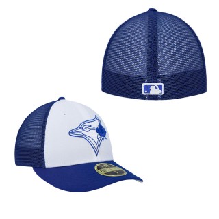 Toronto Blue Jays White Royal 2023 On-Field Batting Practice Low Profile 59FIFTY Fitted Hat