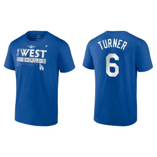 Trea Turner Los Angeles Dodgers Royal 2022 NL West Division Champions Locker Room T-Shirt